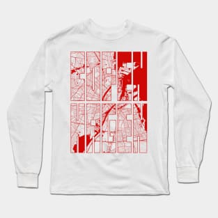 Copenhagen, Denmark City Map Typography - Oriental Long Sleeve T-Shirt